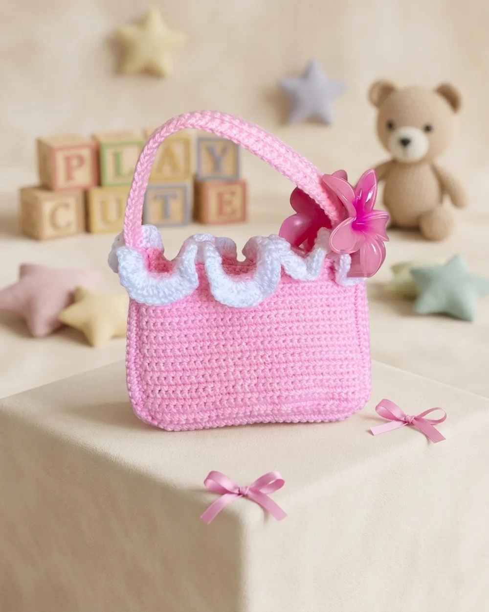 the sweetheart ruffle blossom kids handbag